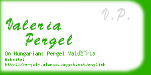 valeria pergel business card